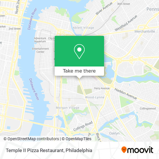 Mapa de Temple II Pizza Restaurant