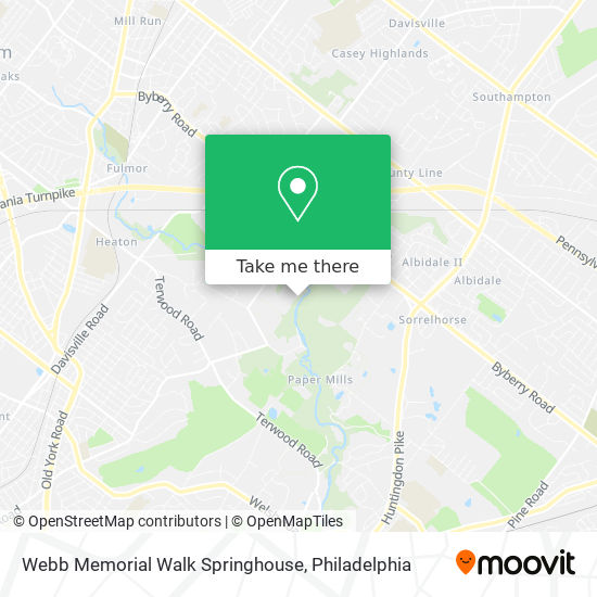 Webb Memorial Walk Springhouse map