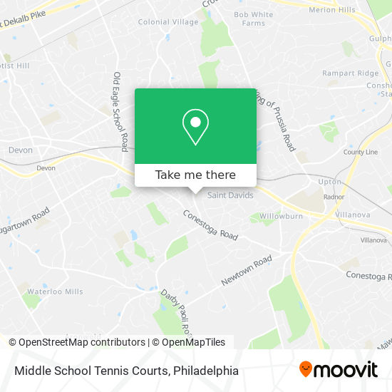 Middle School Tennis Courts map