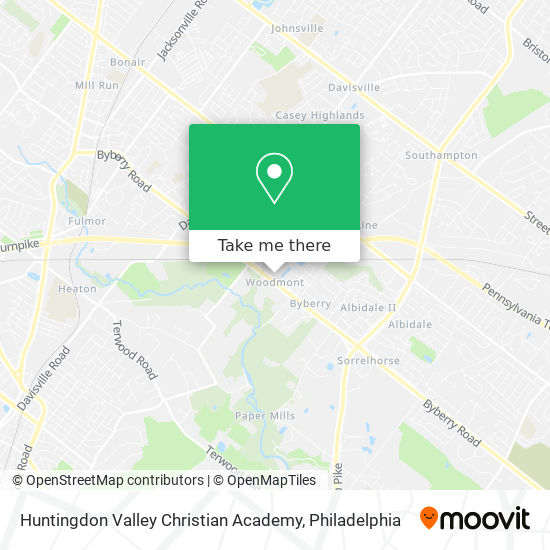 Huntingdon Valley Christian Academy map