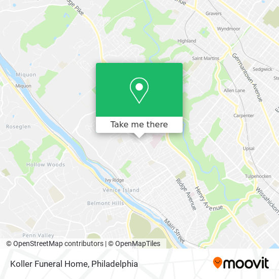 Koller Funeral Home map