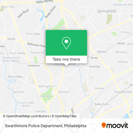 Swarthmore Police Department map