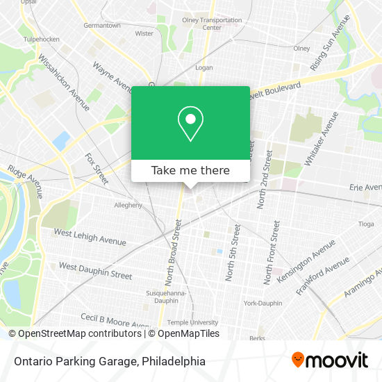 Ontario Parking Garage map