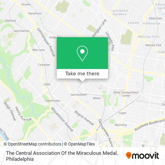 The Central Association Of the Miraculous Medal map