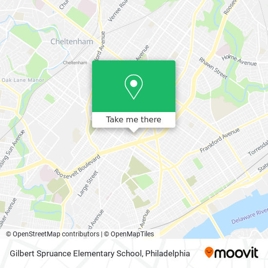 Gilbert Spruance Elementary School map