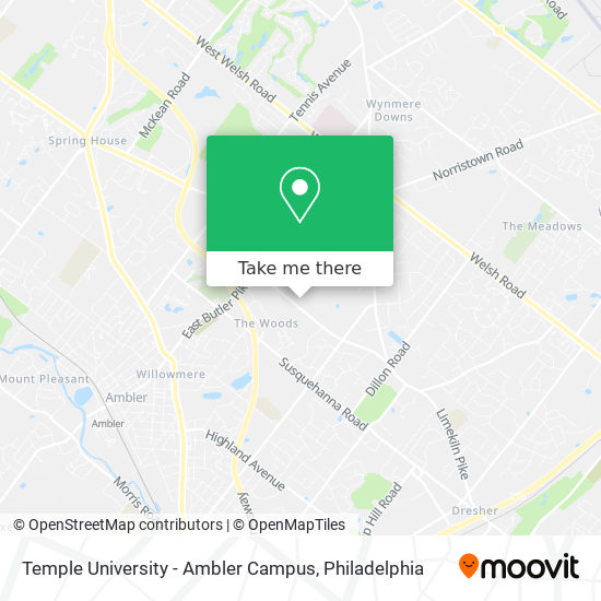Temple University - Ambler Campus map