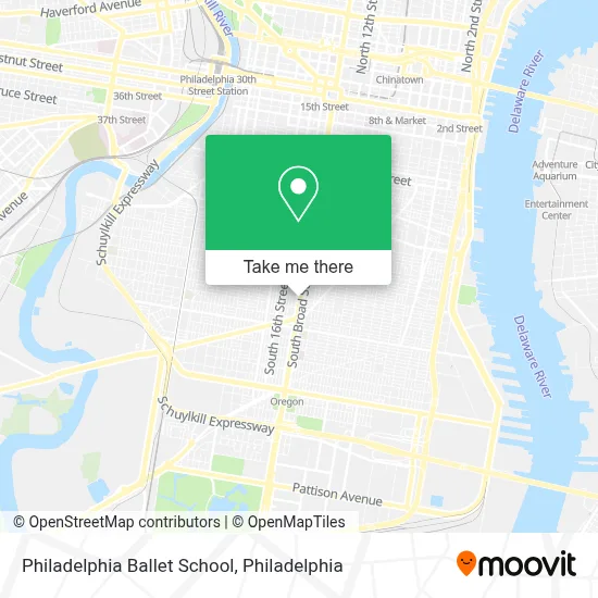 Philadelphia Ballet School map