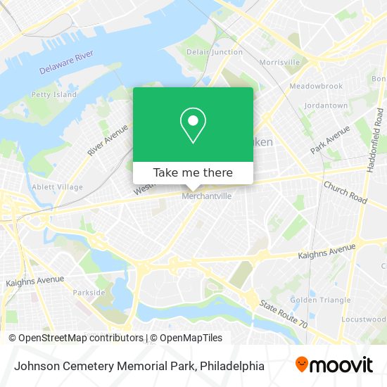 Mapa de Johnson Cemetery Memorial Park