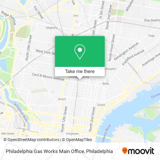 Mapa de Philadelphia Gas Works Main Office