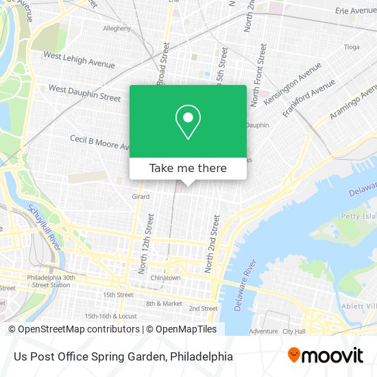 Mapa de Us Post Office Spring Garden