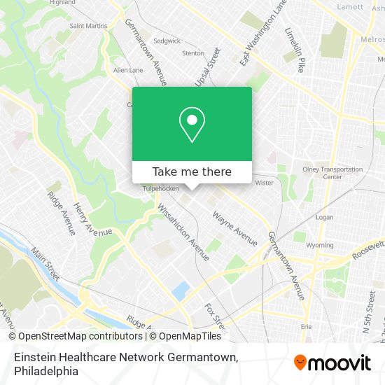 Einstein Healthcare Network Germantown map