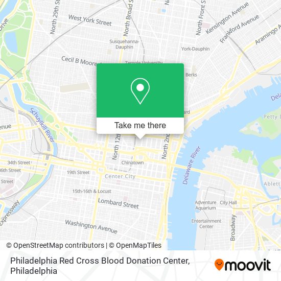 Mapa de Philadelphia Red Cross Blood Donation Center