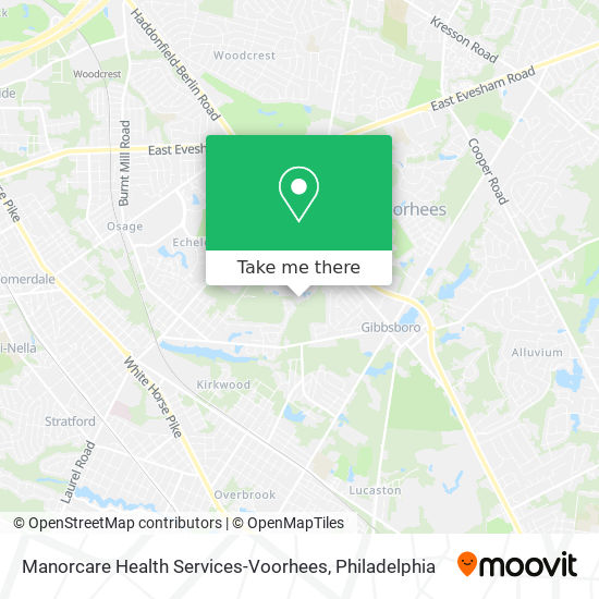 Mapa de Manorcare Health Services-Voorhees