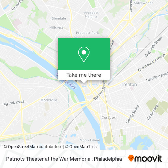 Patriots Theater at the War Memorial map