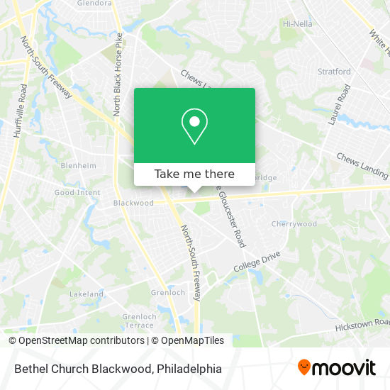 Bethel Church Blackwood map