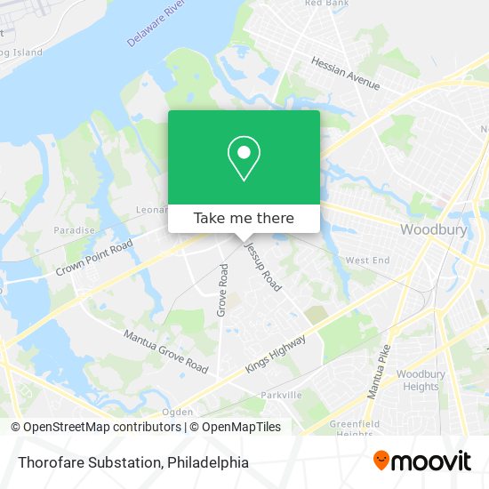 Thorofare Substation map