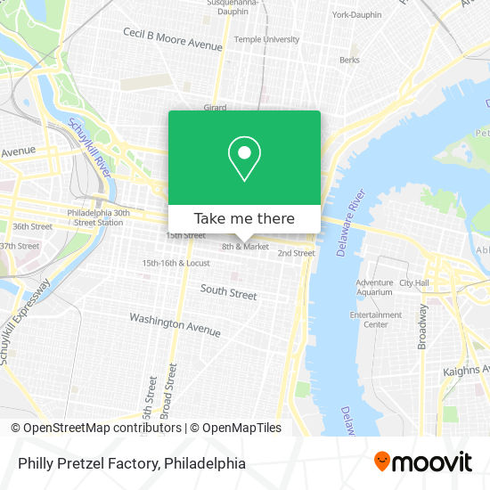 Philly Pretzel Factory map