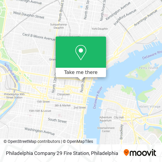 Mapa de Philadelphia Company 29 Fire Station