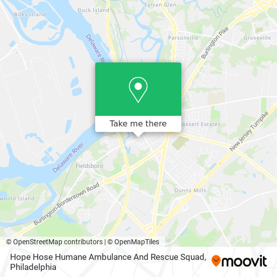 Hope Hose Humane Ambulance And Rescue Squad map