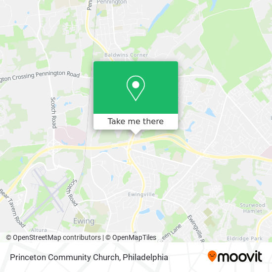Princeton Community Church map