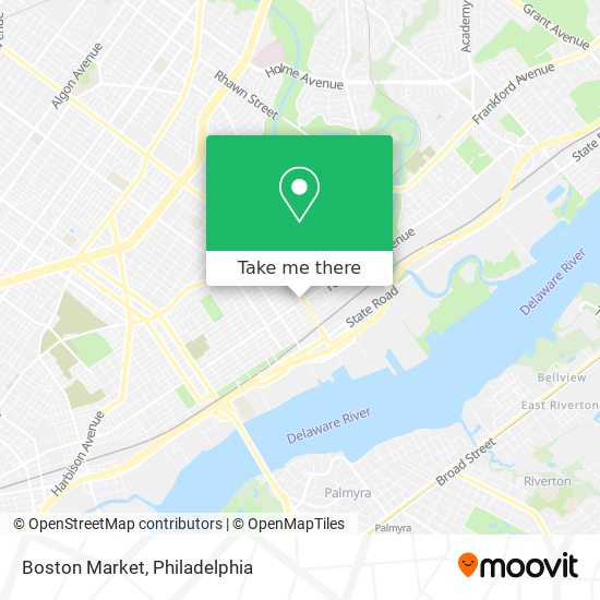 Mapa de Boston Market