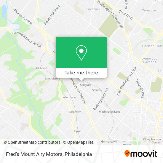 Mapa de Fred's Mount Airy Motors