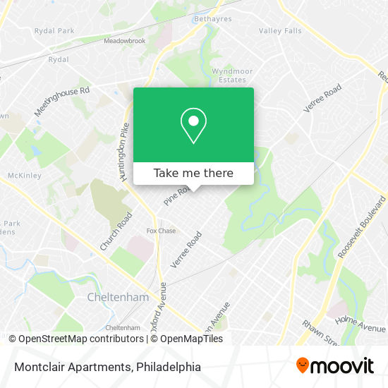 Mapa de Montclair Apartments