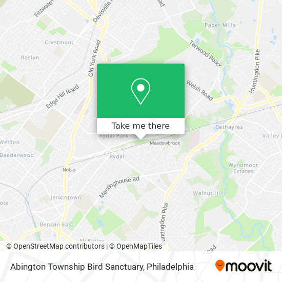Mapa de Abington Township Bird Sanctuary