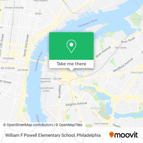 William F Powell Elementary School map