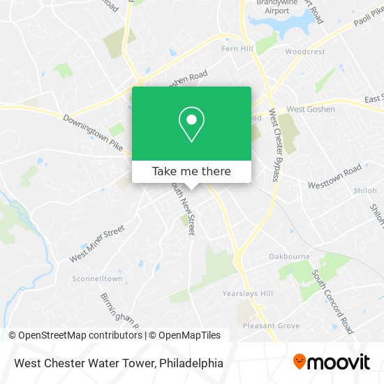 Mapa de West Chester Water Tower