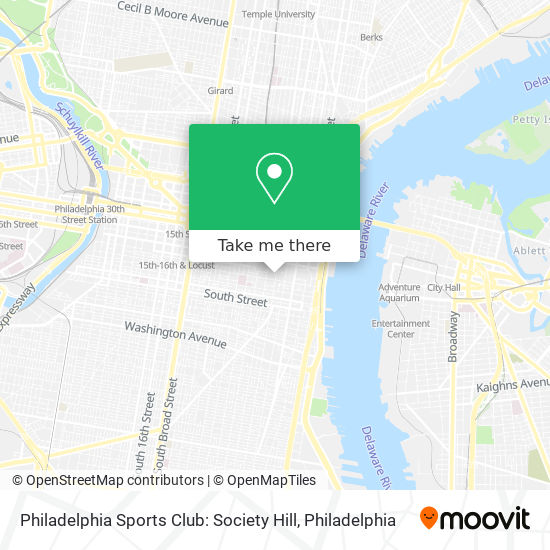 Mapa de Philadelphia Sports Club: Society Hill