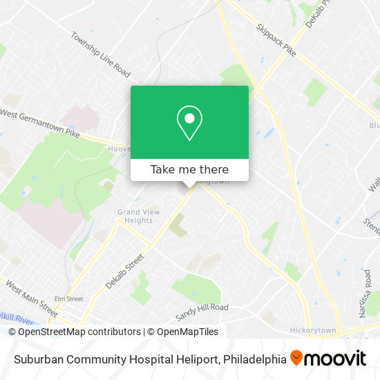 Suburban Community Hospital Heliport map