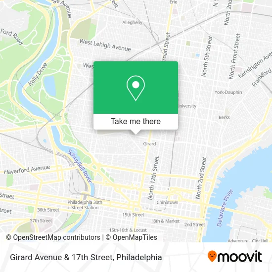 Girard Avenue & 17th Street map