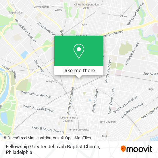 Mapa de Fellowship Greater Jehovah Baptist Church