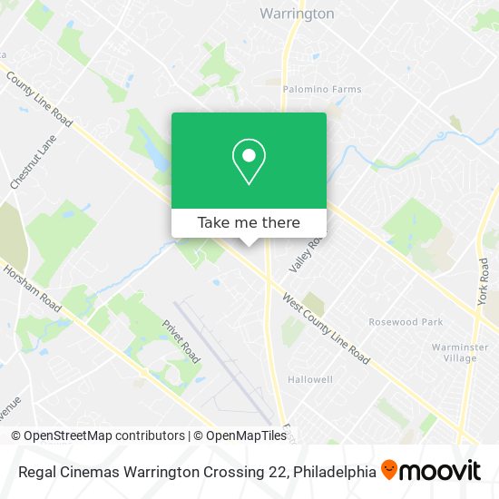 Mapa de Regal Cinemas Warrington Crossing 22