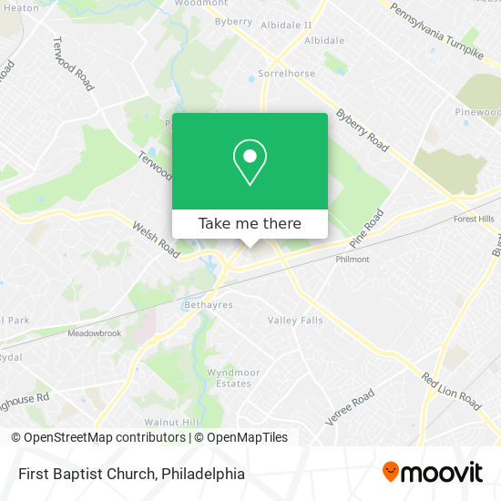 Mapa de First Baptist Church