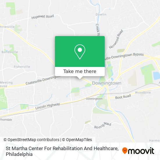 St Martha Center For Rehabilitation And Healthcare map