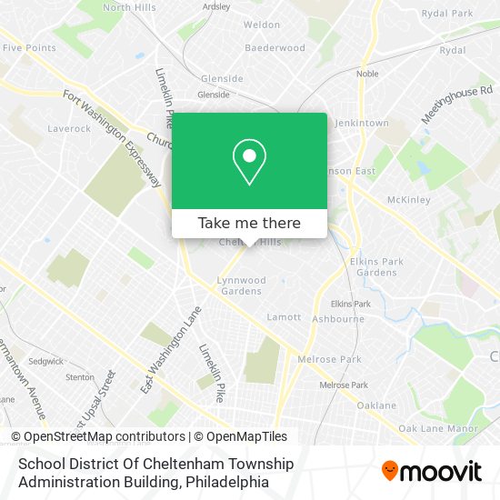 School District Of Cheltenham Township Administration Building map