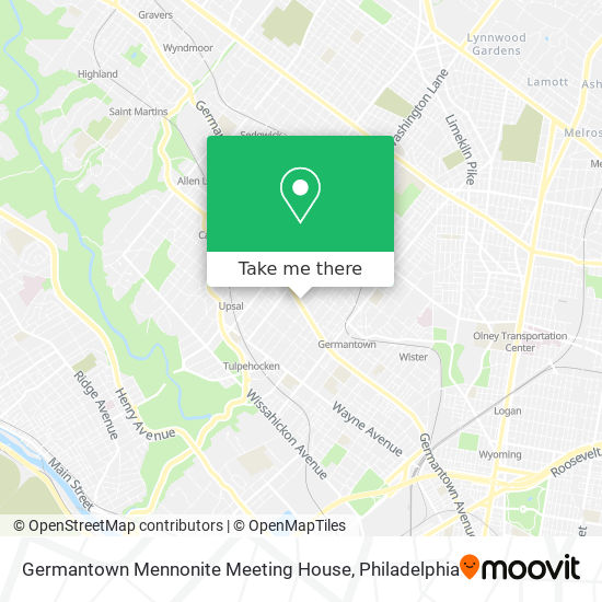 Germantown Mennonite Meeting House map