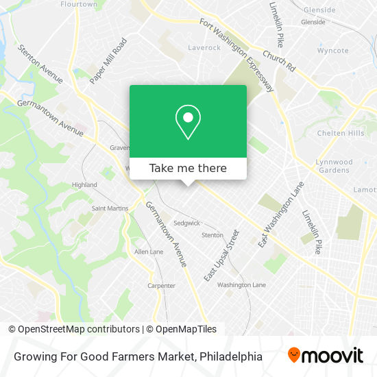 Growing For Good Farmers Market map