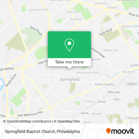 Springfield Baptist Church map