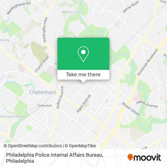 Philadelphia Police Internal Affairs Bureau map