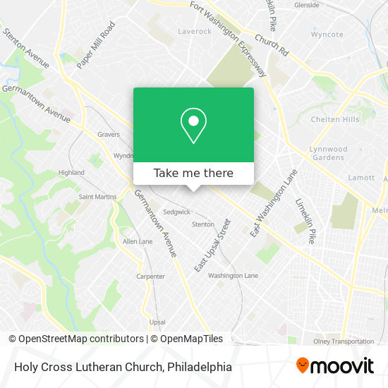 Holy Cross Lutheran Church map