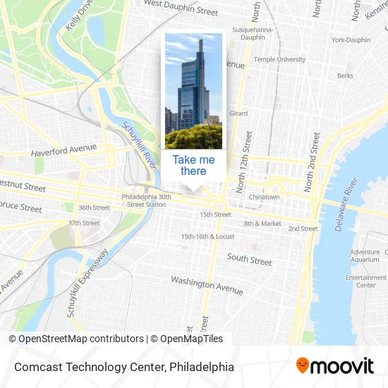 Comcast Technology Center map