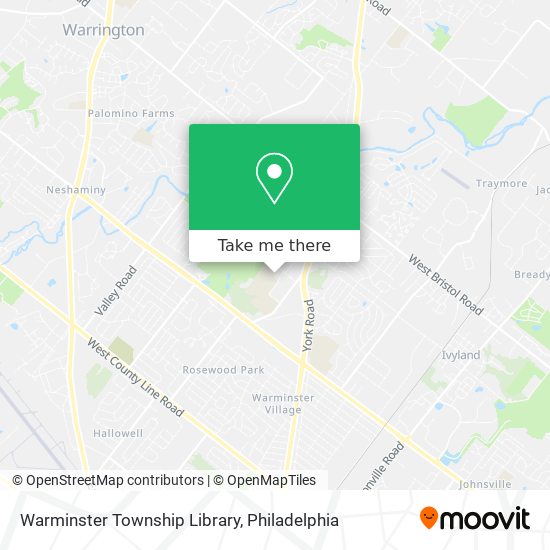 Warminster Township Library map