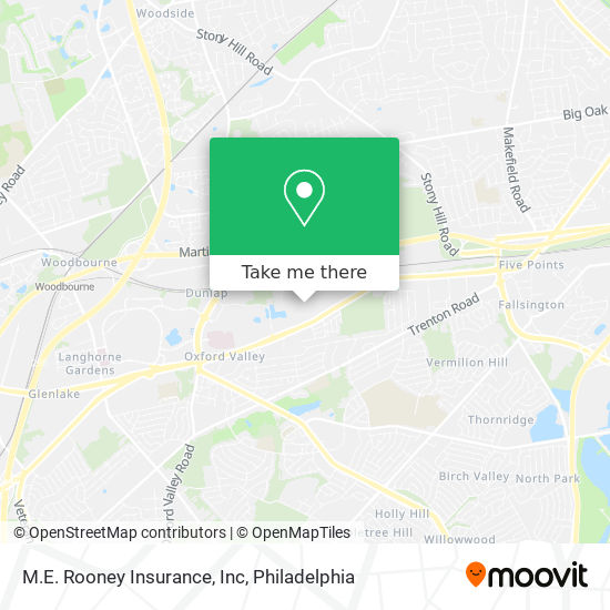 M.E. Rooney Insurance, Inc map