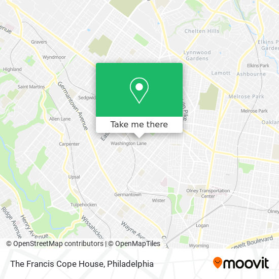 The Francis Cope House map