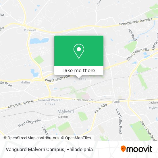 Vanguard Malvern Campus map