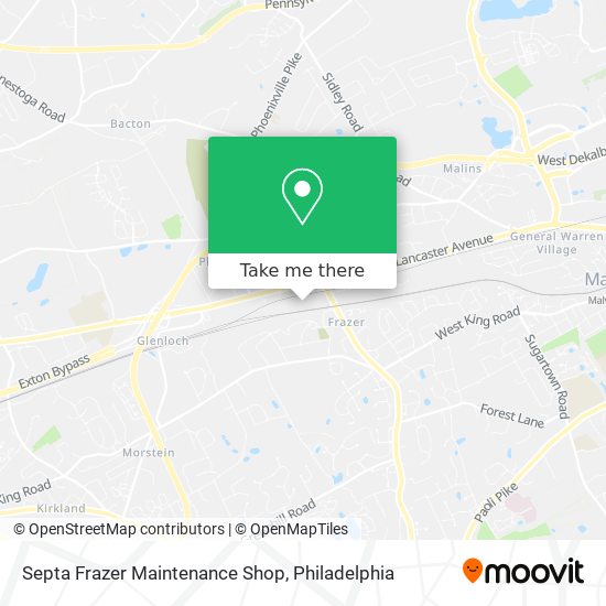 Septa Frazer Maintenance Shop map