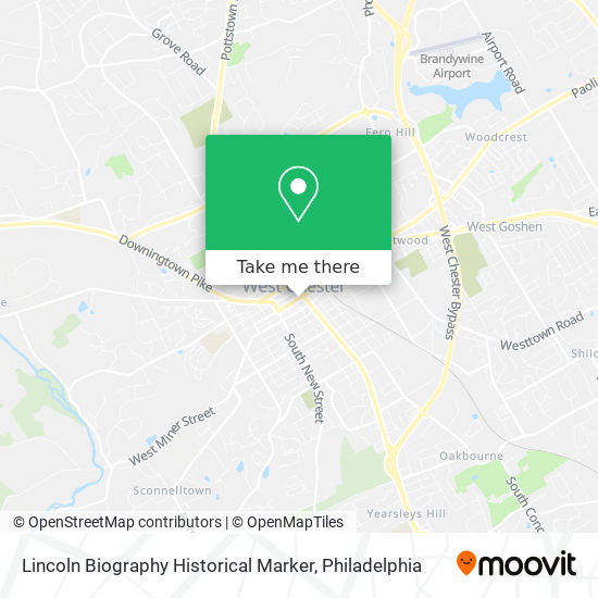 Lincoln Biography Historical Marker map
